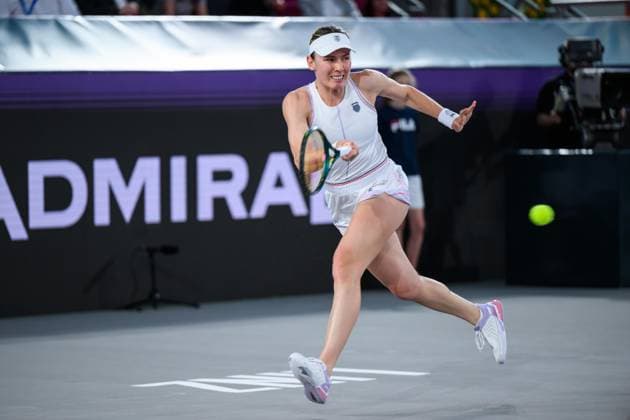 TENNIS - WTA, Tennis Damen Upper Austria Ladies Linz LINZ,AUSTRIA,02.FEB.25 - TENNIS - WTA Tour, Upper Austria Ladies Linz. Image shows Ekaterina Alexandrova (RUS).  GEPAxpictures xChristianxMoser
