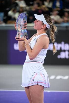 TENNIS - WTA, Tennis Damen Upper Austria Ladies Linz LINZ,AUSTRIA,02.FEB.25 - TENNIS - WTA Tour, Upper Austria Ladies Linz. Image shows Ekaterina Alexandrova (RUS).  GEPAxpictures xChristianxMoser