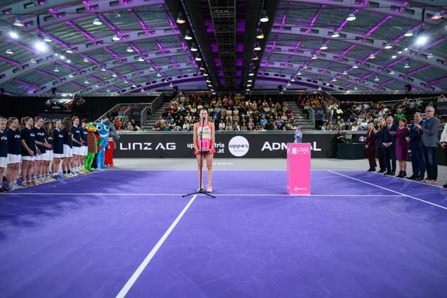 TENNIS - WTA, Tennis Damen Upper Austria Ladies Linz LINZ,AUSTRIA,02.FEB.25 - TENNIS - WTA Tour, Upper Austria Ladies Linz. Image shows Dayana Yastremska (UKR).  GEPAxpictures xChristianxMoser