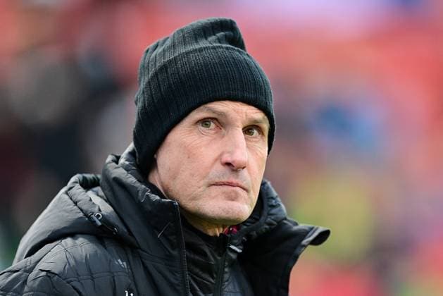 Coach Heiko Herrlich Unterhaching portrait, portrait, single picture, action, action, 02 02 2025, Unterhaching Germany , Football, 3 Liga, SpVgg Unterhaching VfL Osnabrück, DFB DFL REGULATIONS PROHIBIT ANY USE OF PHOTOGRAPHS AS IMAGE SEQUENCES AND OR QUASI VIDEO xslx