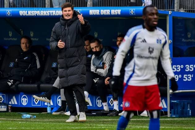 Coach Merlin Polzin Jean Luc Dompe HSV Germany , Hamburg , Volksparkstadion , Football , 2 Bundesliga , Hamburger SV Hannover 96