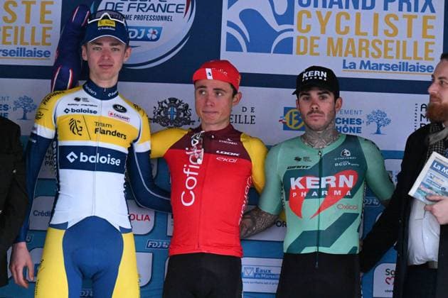 02-02-2025 Gp Ouverture La Marseillaise; 2025, Cofidis; 2025, Flanders - Baloise; 2025, Kern - Pharma; Ferron, Valentin; Van Hemelen, Vincent; Galvan Fernandez, Francisco; Luminy; 