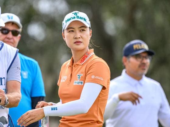 February 2, 2025: Mingee Lee of Australia on the 9th tee during final round of Hilton Grand Vacations Tournament of Champions held at Lake Nona Golf & Country Club in Orlando, FL. Romeo T Guzman CSM Orlando USA - ZUMAcg2_ 20250202_faf_cg2_058 Copyright: xRomeoxGuzmanx