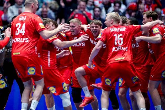 IHF Men Handball World Championship, WM, Weltmeisterschaft Croatia v Denmark OSLO, NORWAY - FEBRUARY 02: Players of Denmark celebrating after they won another gold medal during the 2025 IHF Men s Handball World Championship Final match between Croatia and Denmark at Unity Arena on February 02, 2025 in Oslo, Norway.  SanjinxStrukic PIXSELL