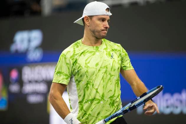 February 2, 2025, Frisco, Texas, USA: JAMES DUCKWORTH (AUS) reacts during round 2 of the qualifiers at the Dallas Open at the Star in Frisco, TX. ETHAN QUINN (USA) defeated JAMES DUCKWORTH (AUS), 14-11. Frisco USA - ZUMAh193 20250202_zsp_h193_035 Copyright: xDanielxMcGregor-Huyerx