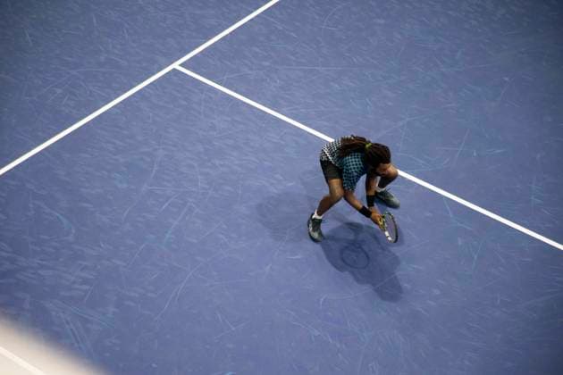February 2, 2025, Frisco, Texas, USA: EVAN KING (USA) awaits a serve during round 2 of the qualifiers at the Dallas Open at the Star in Frisco, TX. Frisco USA - ZUMAh193 20250202_zsp_h193_049 Copyright: xDanielxMcGregor-Huyerx