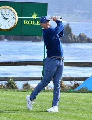 February 2, 2025, Pebble Beach, Ca, USA: Rory McIlroy is seen on the tee of hole 18 just before winning the Pro-Am on the final round of the AT&T Pebble Beach Pro-Am 2025 at Pebble Beach Golf Links on February 02, 2025 in Pebble Beach, California. Photo: Casey Flanigan imageSPACE Pebble Beach USA - ZUMAi237 20250202_zsa_i237_064 Copyright: xFlanigan Imagespacex
