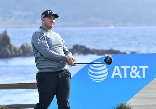February 2, 2025, Pebble Beach, Ca, USA: Sepp Straka is seen on the 18th hole during the final round of the AT&T Pebble Beach Pro-Am 2025 at Pebble Beach Golf Links on February 02, 2025 in Pebble Beach, California. Photo: Casey Flanigan imageSPACE Pebble Beach USA - ZUMAi237 20250202_zsa_i237_070 Copyright: xFlanigan Imagespacex