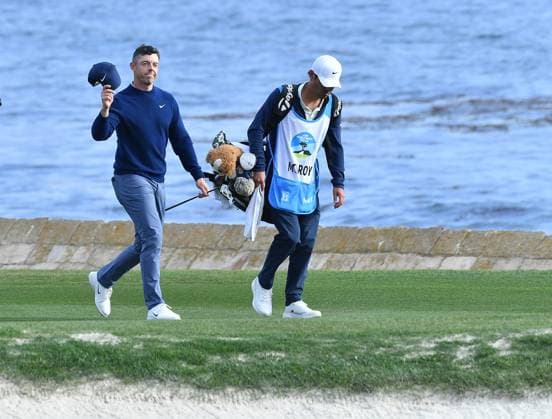 February 2, 2025, Pebble Beach, Ca, USA: Rory McIlroy is seen on the fairway of hole 18 just before winning the Pro-Am on the final round of the AT&T Pebble Beach Pro-Am 2025 at Pebble Beach Golf Links on February 02, 2025 in Pebble Beach, California. Photo: Casey Flanigan imageSPACE Pebble Beach USA - ZUMAi237 20250202_zsa_i237_075 Copyright: xFlanigan Imagespacex
