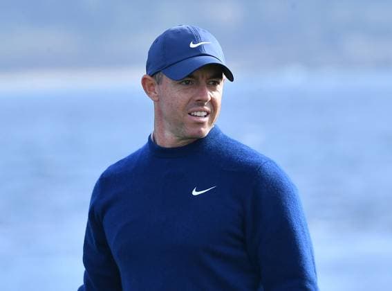 February 2, 2025, Pebble Beach, Ca, USA: Rory McIlroy is seen on the tee of hole 18 just before winning the Pro-Am on the final round of the AT&T Pebble Beach Pro-Am 2025 at Pebble Beach Golf Links on February 02, 2025 in Pebble Beach, California. Photo: Casey Flanigan imageSPACE Pebble Beach USA - ZUMAi237 20250202_zsa_i237_067 Copyright: xFlanigan Imagespacex