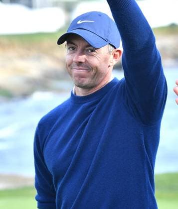 February 2, 2025, Pebble Beach, Ca, USA: Rory McIlroy is seen on the green of hole 18 after winning the Pro-Am on the final round of the AT&T Pebble Beach Pro-Am 2025 at Pebble Beach Golf Links on February 02, 2025 in Pebble Beach, California. Photo: Casey Flanigan imageSPACE Pebble Beach USA - ZUMAi237 20250202_zsa_i237_083 Copyright: xFlanigan Imagespacex