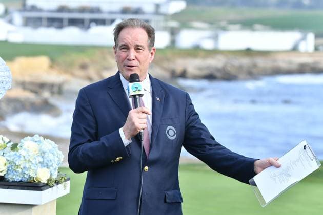 February 2, 2025, Pebble Beach, Ca, USA: Sportscaster Jim Nantz is seen during the final round of the AT&T Pebble Beach Pro-Am 2025 at Pebble Beach Golf Links on February 02, 2025 in Pebble Beach, California. Photo: Casey Flanigan imageSPACE Pebble Beach USA - ZUMAi237 20250202_zsa_i237_089 Copyright: xFlanigan Imagespacex