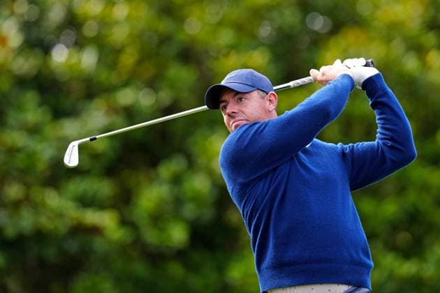 PEBBLE BEACH, CA - FEBRUARY 02: PGA, Golf Herren golfer Rory McElroy plays his tee shot on the first hole during the AT&T Pebble Beach Pro AM on February 2, 2025, at Pebble Beach Golf Links in Pebble Beach, California. (Photo by Brian Spurlock Icon Sportswire) GOLF: FEB 02 PGA AT&T Pebble Beach Pro-Am EDITORIAL USE ONLY Icon25020245