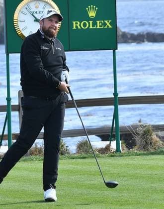 February 2, 2025, Pebble Beach, Ca, USA: Shane Lowry is seen on the 18th hole during the final round of the AT&T Pebble Beach Pro-Am 2025 at Pebble Beach Golf Links on February 02, 2025 in Pebble Beach, California. Photo: Casey Flanigan imageSPACE Pebble Beach USA - ZUMAi237 20250202_zsa_i237_105 Copyright: xFlanigan Imagespacex