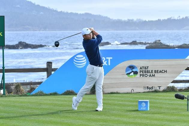 February 2, 2025, Pebble Beach, Ca, USA: Rory McIlroy is seen on the tee at hole 17 just before winning the Pro-Am on the final round of the AT&T Pebble Beach Pro-Am 2025 at Pebble Beach Golf Links on February 02, 2025 in Pebble Beach, California. Photo: Casey Flanigan imageSPACE Pebble Beach USA - ZUMAi237 20250202_zsa_i237_115 Copyright: xFlanigan Imagespacex
