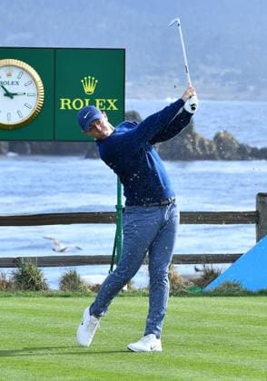 February 2, 2025, Pebble Beach, Ca, USA: Rory McIlroy is seen on the tee at hole 17 just before winning the Pro-Am on the final round of the AT&T Pebble Beach Pro-Am 2025 at Pebble Beach Golf Links on February 02, 2025 in Pebble Beach, California. Photo: Casey Flanigan imageSPACE Pebble Beach USA - ZUMAi237 20250202_zsa_i237_118 Copyright: xFlanigan Imagespacex