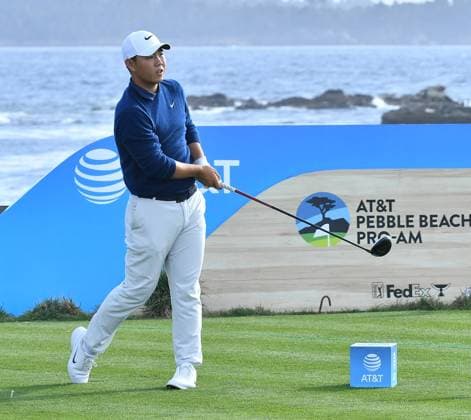 February 2, 2025, Pebble Beach, Ca, USA: Rory McIlroy is seen on the tee at hole 17 just before winning the Pro-Am on the final round of the AT&T Pebble Beach Pro-Am 2025 at Pebble Beach Golf Links on February 02, 2025 in Pebble Beach, California. Photo: Casey Flanigan imageSPACE Pebble Beach USA - ZUMAi237 20250202_zsa_i237_116 Copyright: xFlanigan Imagespacex