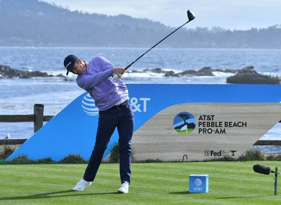 February 2, 2025, Pebble Beach, Ca, USA: Justin Rose during the final round of the AT&T Pebble Beach Pro-Am 2025 at Pebble Beach Golf Links on February 02, 2025 in Pebble Beach, California. Photo: Casey Flanigan imageSPACE Pebble Beach USA - ZUMAi237 20250202_zsa_i237_127 Copyright: xFlanigan Imagespacex