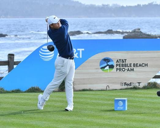 February 2, 2025, Pebble Beach, Ca, USA: Tom Kim during the final round of the AT&T Pebble Beach Pro-Am 2025 at Pebble Beach Golf Links on February 02, 2025 in Pebble Beach, California. Photo: Casey Flanigan imageSPACE Pebble Beach USA - ZUMAi237 20250202_zsa_i237_130 Copyright: xFlanigan Imagespacex