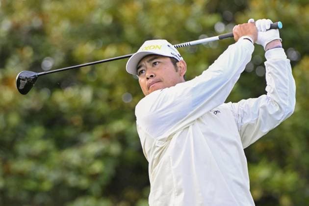 Golf: AT&T Pebble Beach Pro-Am Hideki Matsuyama of Japan hits off the first tee in the final round of the AT&amp;T Pebble Beach Pro-Am golf tournament on Feb. 2, 2025, at Pebble Beach Golf Links in Pebble Beach, California.  A14AA0004088377P