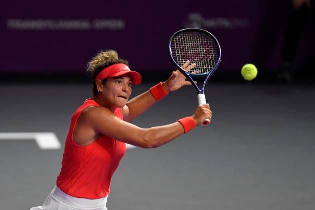 Transylvania Open - Victoriya Tomova v Mayar Sherif Mayar Sherif of Egypt in action against Victoriya Tomova of Bulgaria during the WTA, Tennis Damen Tour Transylvania Open match, in Cluj Napoca, Monday 03 February 2025. Alex Nicodim Imago Images Copyright: xAlexxNicodimx