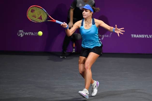 Transylvania Open - Victoriya Tomova v Mayar Sherif Victoriya Tomova of Bulgaria in action against Mayar Sherif of Egypt during the WTA, Tennis Damen Tour Transylvania Open match, in Cluj Napoca, Monday 03 February 2025. Alex Nicodim Imago Images Copyright: xAlexxNicodimx