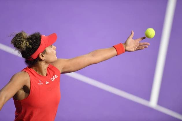 Transylvania Open - Victoriya Tomova v Mayar Sherif Mayar Sherif of Egypt in action against Victoriya Tomova of Bulgaria during the WTA, Tennis Damen Tour Transylvania Open match, in Cluj Napoca, Monday 03 February 2025. Alex Nicodim Imago Images Copyright: xAlexxNicodimx