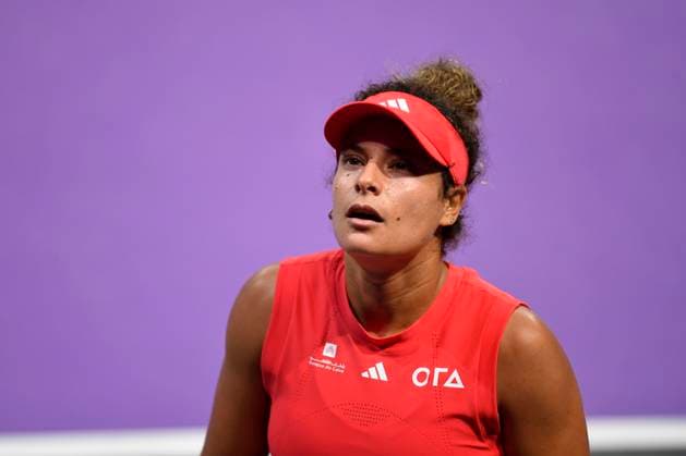 Transylvania Open - Victoriya Tomova v Mayar Sherif Mayar Sherif of Egypt in action against Victoriya Tomova of Bulgaria during the WTA, Tennis Damen Tour Transylvania Open match, in Cluj Napoca, Monday 03 February 2025. Alex Nicodim Imago Images Copyright: xAlexxNicodimx