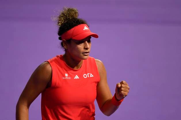 Transylvania Open - Victoriya Tomova v Mayar Sherif Mayar Sherif of Egypt in action against Victoriya Tomova of Bulgaria during the WTA, Tennis Damen Tour Transylvania Open match, in Cluj Napoca, Monday 03 February 2025. Alex Nicodim Imago Images Copyright: xAlexxNicodimx
