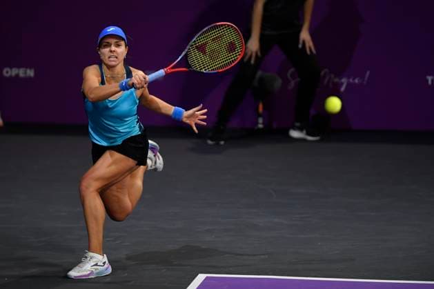 Transylvania Open - Victoriya Tomova v Mayar Sherif Victoriya Tomova of Bulgaria in action against Mayar Sherif of Egypt during the WTA, Tennis Damen Tour Transylvania Open match, in Cluj Napoca, Monday 03 February 2025. Alex Nicodim Imago Images Copyright: xAlexxNicodimx
