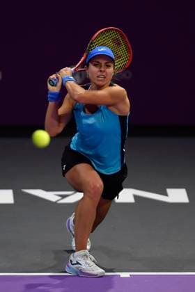 Transylvania Open - Victoriya Tomova v Mayar Sherif Victoriya Tomova of Bulgaria in action against Mayar Sherif of Egypt during the WTA, Tennis Damen Tour Transylvania Open match, in Cluj Napoca, Monday 03 February 2025. Alex Nicodim Imago Images Copyright: xAlexxNicodimx
