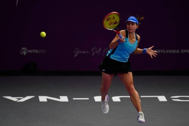 Transylvania Open - Victoriya Tomova v Mayar Sherif Victoriya Tomova of Bulgaria in action against Mayar Sherif of Egypt during the WTA, Tennis Damen Tour Transylvania Open match, in Cluj Napoca, Monday 03 February 2025. Alex Nicodim Imago Images Copyright: xAlexxNicodimx