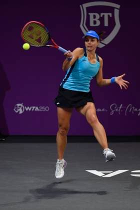 Transylvania Open - Victoriya Tomova v Mayar Sherif Victoriya Tomova of Bulgaria in action against Mayar Sherif of Egypt during the WTA, Tennis Damen Tour Transylvania Open match, in Cluj Napoca, Monday 03 February 2025. Alex Nicodim Imago Images Copyright: xAlexxNicodimx