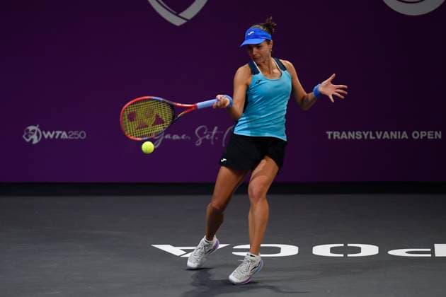 Transylvania Open - Victoriya Tomova v Mayar Sherif Victoriya Tomova of Bulgaria in action against Mayar Sherif of Egypt during the WTA, Tennis Damen Tour Transylvania Open match, in Cluj Napoca, Monday 03 February 2025. Alex Nicodim Imago Images Copyright: xAlexxNicodimx