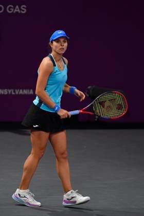 Transylvania Open - Victoriya Tomova v Mayar Sherif Victoriya Tomova of Bulgaria in action against Mayar Sherif of Egypt during the WTA, Tennis Damen Tour Transylvania Open match, in Cluj Napoca, Monday 03 February 2025. Alex Nicodim Imago Images Copyright: xAlexxNicodimx