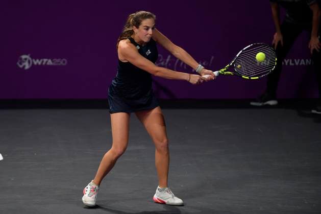 Transylvania Open - Victoriya Tomova v Mayar Sherif Lucia Bronzetti and Elisabeta Cocciaretto of Italy in action against Maja Chwalinska of Poland and Anastasia Detiuc of Czech Republic during the WTA, Tennis Damen Tour Transylvania Open match, in Cluj Napoca, Monday 03 February 2025. Alex Nicodim Imago Images Copyright: xAlexxNicodimx