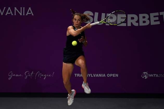 Transylvania Open - Victoriya Tomova v Mayar Sherif Lucia Bronzetti and Elisabeta Cocciaretto of Italy in action against Maja Chwalinska of Poland and Anastasia Detiuc of Czech Republic during the WTA, Tennis Damen Tour Transylvania Open match, in Cluj Napoca, Monday 03 February 2025. Alex Nicodim Imago Images Copyright: xAlexxNicodimx
