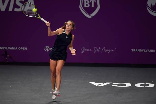Transylvania Open - Victoriya Tomova v Mayar Sherif Lucia Bronzetti and Elisabeta Cocciaretto of Italy in action against Maja Chwalinska of Poland and Anastasia Detiuc of Czech Republic during the WTA, Tennis Damen Tour Transylvania Open match, in Cluj Napoca, Monday 03 February 2025. Alex Nicodim Imago Images Copyright: xAlexxNicodimx