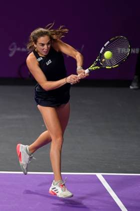 Transylvania Open - Victoriya Tomova v Mayar Sherif Lucia Bronzetti and Elisabeta Cocciaretto of Italy in action against Maja Chwalinska of Poland and Anastasia Detiuc of Czech Republic during the WTA, Tennis Damen Tour Transylvania Open match, in Cluj Napoca, Monday 03 February 2025. Alex Nicodim Imago Images Copyright: xAlexxNicodimx
