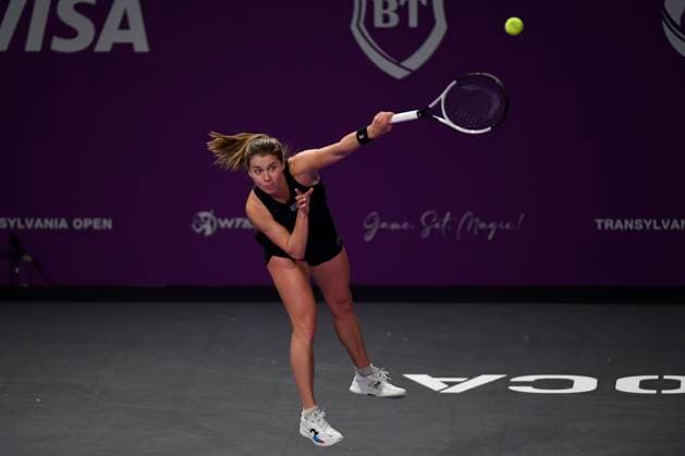 Transylvania Open - Victoriya Tomova v Mayar Sherif Maja Chwalinska of Poland and Anastasia Detiuc of Czech Republic in action against Lucia Bronzetti and Elisabeta Cocciaretto of Italy during the WTA, Tennis Damen Tour Transylvania Open match, in Cluj Napoca, Monday 03 February 2025. Alex Nicodim Imago Images Copyright: xAlexxNicodimx