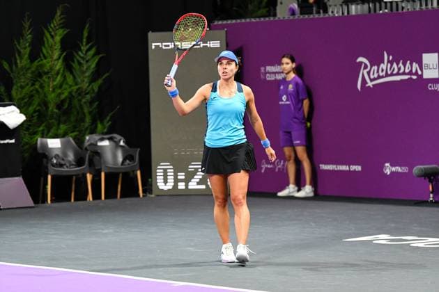 Transylvania Open 2025 - WTA, Tennis Damen 250 Tournament - Day 1 Viktoriya Tomova competes during the round of 32 of the Transylvania Open 2025, a WTA250 Tournament, at BT Arena in Cluj-Napoca, Romania, on February 3, 2025 Cluj-Napoca Romania  Copyright: xFlaviuxBuboix originalFilename:buboi-notitle250203_npm8v.jpg