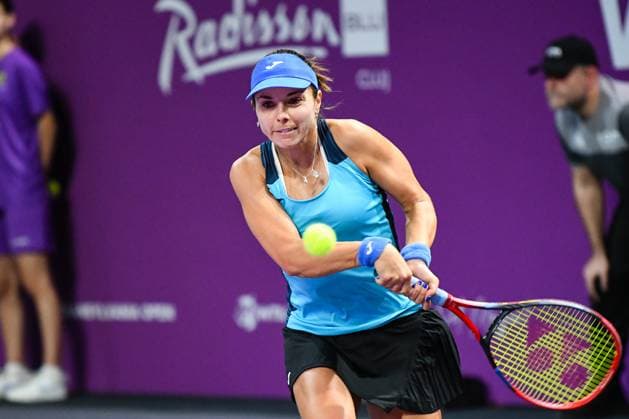 Transylvania Open 2025 - WTA, Tennis Damen 250 Tournament - Day 1 Viktoriya Tomova competes during the round of 32 of the Transylvania Open 2025, a WTA250 Tournament, at BT Arena in Cluj-Napoca, Romania, on February 3, 2025 Cluj-Napoca Romania  Copyright: xFlaviuxBuboix originalFilename:buboi-notitle250203_npX0o.jpg