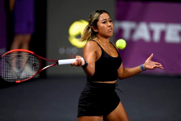 Transylvania Open - Victoriya Tomova v Mayar Sherif Sabrina Sanataria of United States and Monica Niculescu of Romania in action against Jacqueline Cristian and Angelica Moratelli of Italy during the WTA, Tennis Damen Tour Transylvania Open double match, in Cluj Napoca, Monday 03 February 2025. Alex Nicodim Imago Images Copyright: xAlexxNicodimx