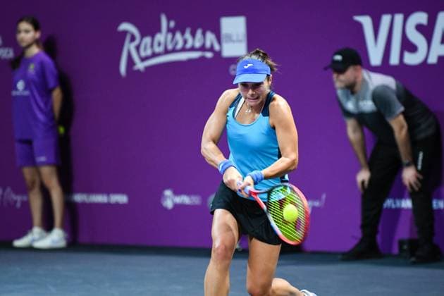 Transylvania Open 2025 - WTA, Tennis Damen 250 Tournament - Day 1 Viktoriya Tomova competes during the round of 32 of the Transylvania Open 2025, a WTA250 Tournament, at BT Arena in Cluj-Napoca, Romania, on February 3, 2025 Cluj-Napoca Romania  Copyright: xFlaviuxBuboix originalFilename:buboi-notitle250203_npXCZ.jpg
