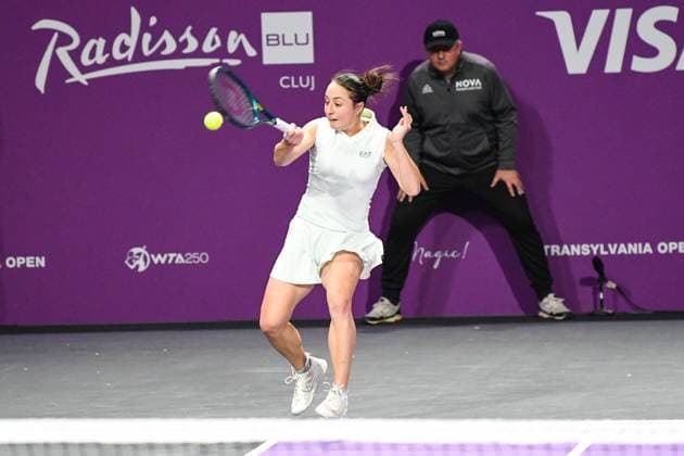 Transylvania Open 2025 - WTA, Tennis Damen 250 Tournament - Day 1 Elisabetta Cocciaretto competes during the round of 32 of the Transylvania Open 2025, a WTA250 Tournament, at BT Arena in Cluj-Napoca, Romania, on February 3, 2025 Cluj-Napoca Romania  Copyright: xFlaviuxBuboix originalFilename:buboi-notitle250203_npu3Y.jpg