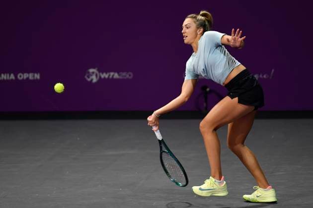 Transylvania Open - Victoriya Tomova v Mayar Sherif Jacqueline Cristian and Angelica Moratelli of Italy in action against Sabrina Sanataria of United States and Monica Niculescu of Romania during the WTA, Tennis Damen Tour Transylvania Open double match, in Cluj Napoca, Monday 03 February 2025. Alex Nicodim Imago Images Copyright: xAlexxNicodimx