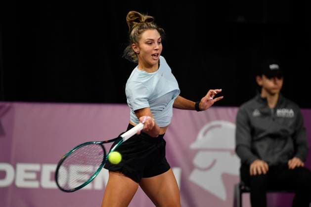 Transylvania Open - Victoriya Tomova v Mayar Sherif Jacqueline Cristian and Angelica Moratelli of Italy in action against Sabrina Sanataria of United States and Monica Niculescu of Romania during the WTA, Tennis Damen Tour Transylvania Open double match, in Cluj Napoca, Monday 03 February 2025. Alex Nicodim Imago Images Copyright: xAlexxNicodimx