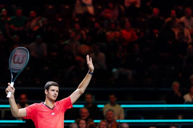 2025-02-03 ABN AMRO Open Day One ROTTERDAM, NETHERLANDS - FEBRUARY 3: Hubert Hurkacz of Poland applauds for the fans during Day One of the ABN AMRO Open at Rotterdam Ahoy on February 3, 2025 in Rotterdam, Netherlands. (Photo by Joris Verwijst BSR Agency) Rotterdam Netherlands Content not available for redistribution in The Netherlands directly or indirectly through any third parties. Copyright: xBSRxAgencyx