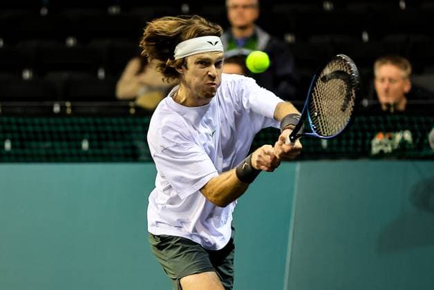 ROTTERDAM, 3-2-25, Sportpaleis Ahoy Rotterdam, ABN AMRO tennistoernooi 2025, Andrej Roebljov ABN AMRO tennistoernooi 2025  x27696289x Copyright: