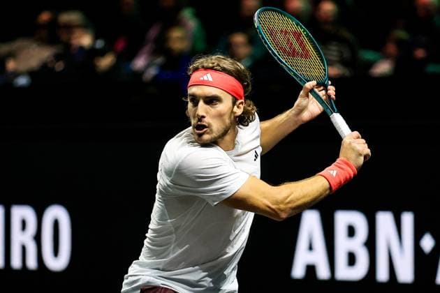ROTTERDAM, 3-2-25, Sportpaleis Ahoy Rotterdam, ABN AMRO tennistoernooi 2025, Stefanos Tsitsipas ABN AMRO tennistoernooi 2025  x27696363x Copyright: